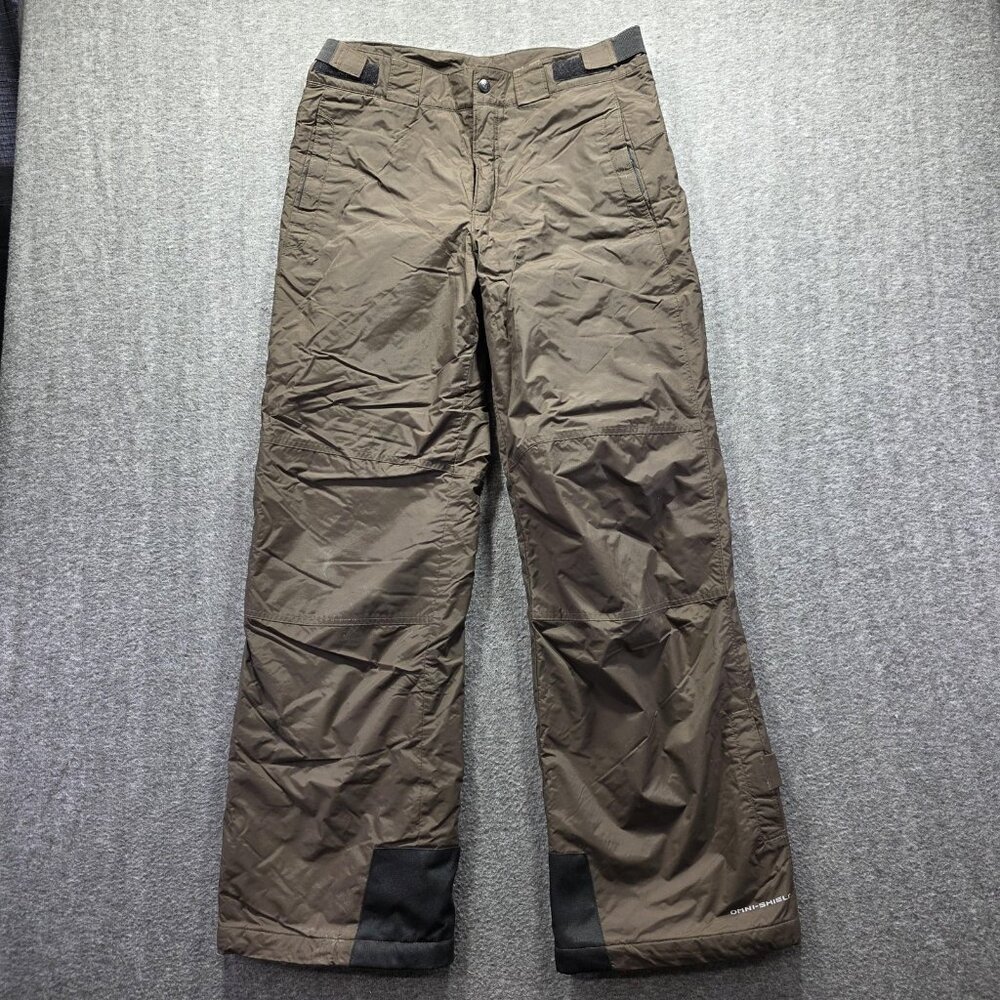Columbia Snow Pants Youth 18/20 Brown Omni-Shield Waterproof Ski Insulated